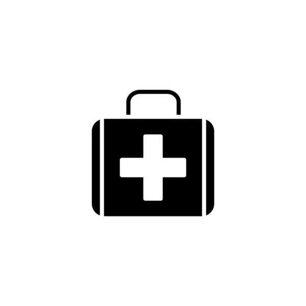 Illustration Vector Graphic Aid First Box Icon Fit Emergency Medical — Stock Vector