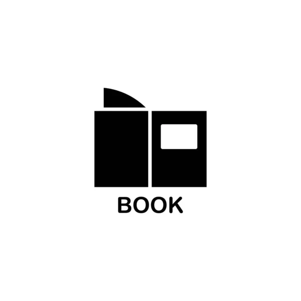 Kitap Ikonunun Llüstrasyon Vektörü Grafiği Öğrenim Eğitim Edebiyat Öğrenim Kitapçı — Stok Vektör