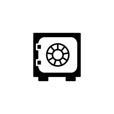 Güvenli kutu simgesinin resimleme vektörü grafiği. Banka, banka, iş, mevduat, güvenlik, para, güvenlik vs. için uygun.