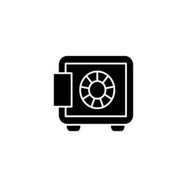 Güvenli kutu simgesinin resimleme vektörü grafiği. Banka, banka, iş, mevduat, güvenlik, para, güvenlik vs. için uygun.