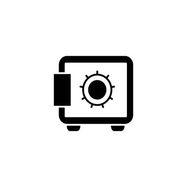 Güvenli kutu simgesinin resimleme vektörü grafiği. Banka, banka, iş, mevduat, güvenlik, para, güvenlik vs. için uygun.