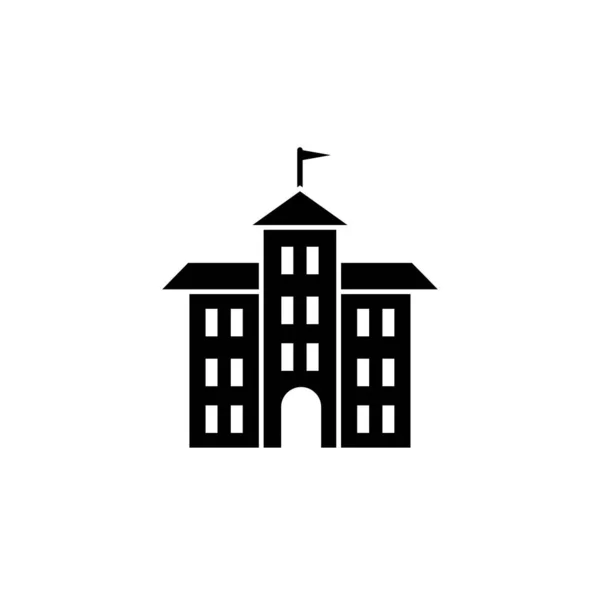 Okul binası ikonunun İllüstrasyon Vektörü grafiği. Ofis, işaret, yapı, element, üniversite, kütüphane, modern nesne, eğitim vb.