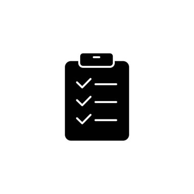 Kontrol listesi simgesinin İllüstrasyon Vektörü grafiği. Biçim, pano, sembol, işaret, liste, rapor vs. için uygun.