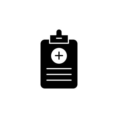 Tıbbi rekor ikonunun İllüstrasyon Vektörü grafik. Teşhis, bilgi, sembol, kağıt, hasta, tasarım, kayıt, klinik vs. için uygun