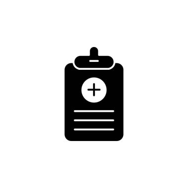 Tıbbi rekor ikonunun İllüstrasyon Vektörü grafik. Teşhis, bilgi, sembol, kağıt, hasta, tasarım, kayıt, klinik vs. için uygun