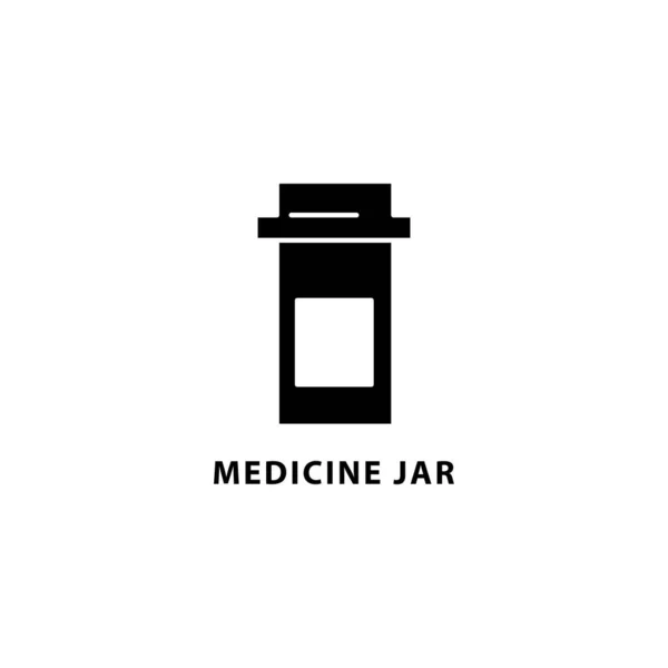 Illustration Vector Graphic Medicine Jar Icon Fit Bottle Medical Pharmacy — Stock Vector
