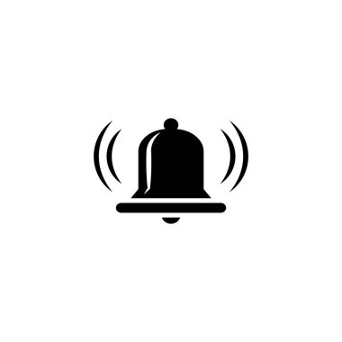 Çan simgesinin İllüstrasyon Vektörü grafiği. Ses, işaret, alarm, çağrı, uyarı, basit tasarım, kapı zili, sinyal, nesne, bildirim, anımsatma, ton vs. için uyar.
