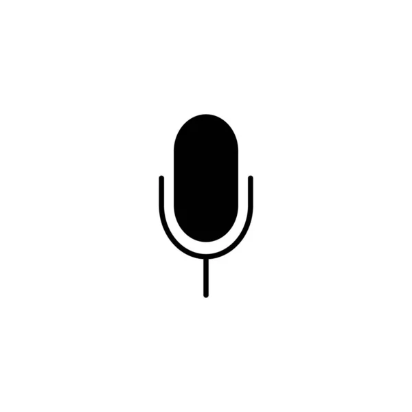 Illustration Graphique Vectoriel Icône Microphone Convient Pour Podcast Voix Disque — Image vectorielle