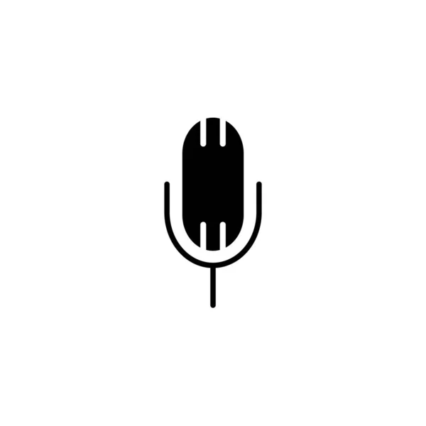 Illustration Graphique Vectoriel Icône Microphone Convient Pour Podcast Voix Disque — Image vectorielle