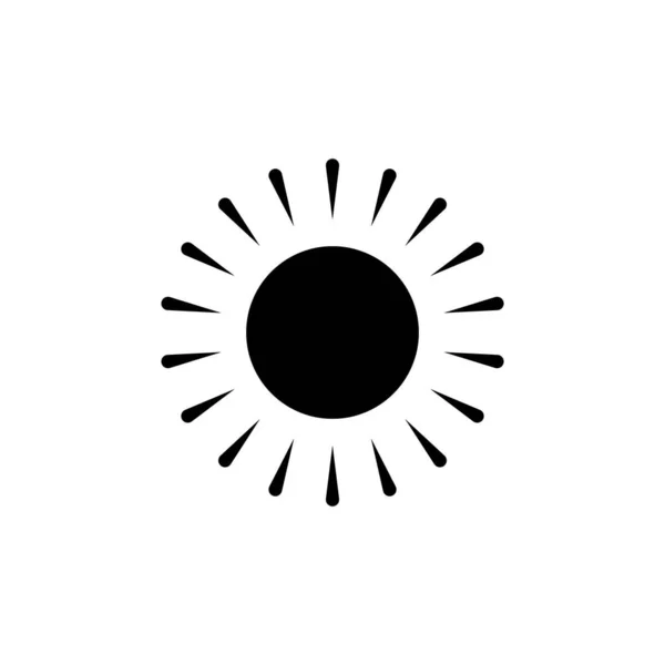 Güneş ikonunun İllüstrasyon Vektörü grafiği. Hava, gün doğumu, iklim vs. için uygun.
