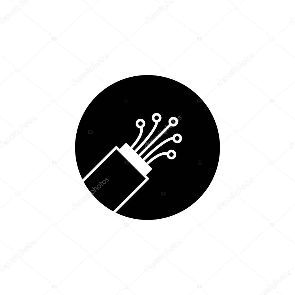 Illustration Vector graphic of cable icon. Fit for electrical, power, industrial etc.