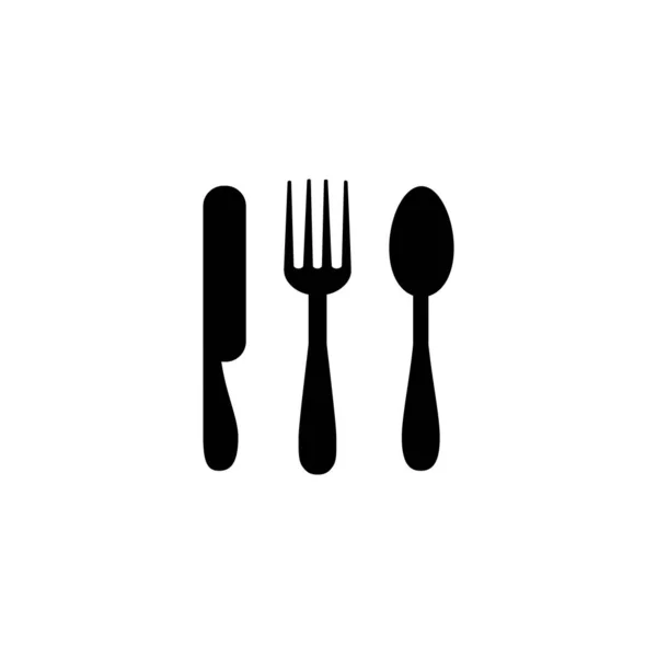 Ilustración Vector Gráfico Cuchara Tenedor Cuchillo Icono Apto Para Restaurante — Archivo Imágenes Vectoriales