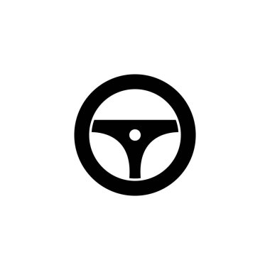Direksiyon ikonunun illüstrasyon vektörü grafiği. Otomobil, sürücü, kontrol, otomotiv vs. için uygun.