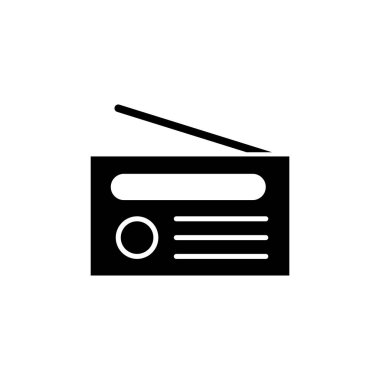 Radyo ikonunun İllüstrasyon Vektörü grafiği. Yayın, akort, istasyon radyosu vs. için uygun