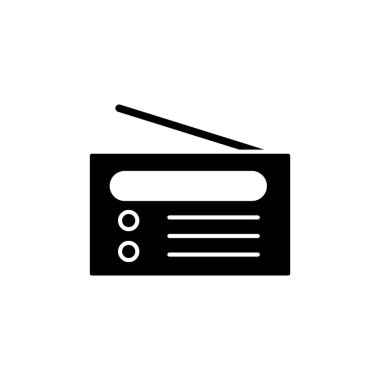 Radyo ikonunun İllüstrasyon Vektörü grafiği. Yayın, akort, istasyon radyosu vs. için uygun