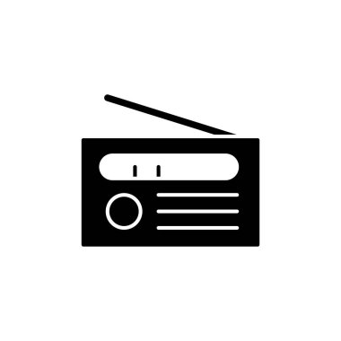 Radyo ikonunun İllüstrasyon Vektörü grafiği. Yayın, akort, istasyon radyosu vs. için uygun