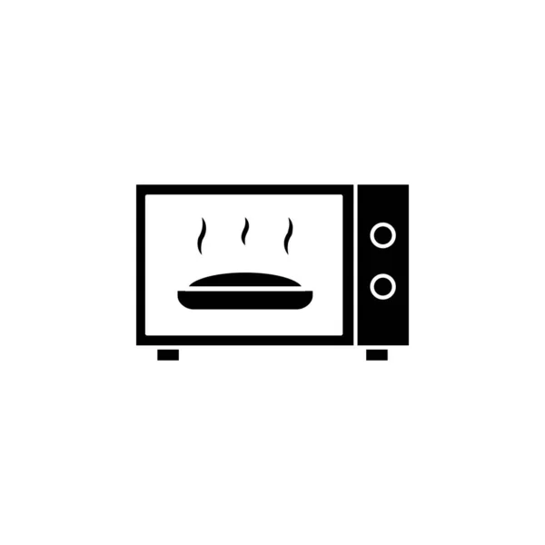 Illustration Vektorgrafik Des Mikrowellensymbols Geeignet Für Kochen Backofen Lebensmittel Haushaltsgeräte — Stockvektor