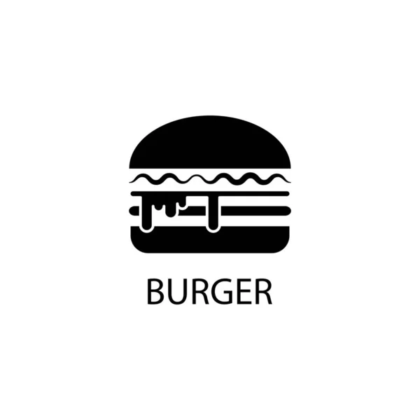 Illustration Vektorgrafik Der Burger Ikone Fit Für Amerikanisches Essen Kalorien — Stockvektor