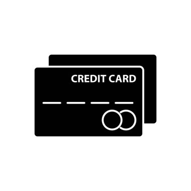 Kredi kartının illüstrasyon vektörü grafiği. Ödeme, satın alma, ödeme, transfer vesaire için uygun.
