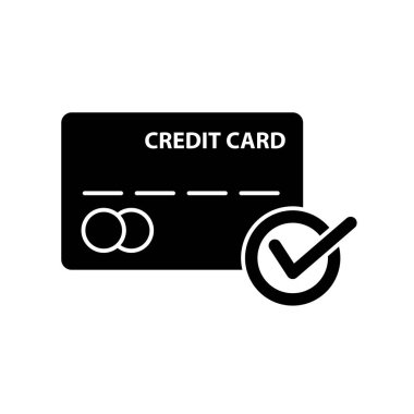 Kredi kartının illüstrasyon vektörü grafiği. Ödeme, satın alma, ödeme, transfer vesaire için uygun.