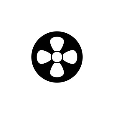 Hayran simgesinin İllüstrasyon Vektörü grafiği. Hava akımı, soğutma, elektrik vs. için uygun.