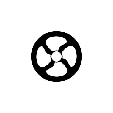 Hayran simgesinin İllüstrasyon Vektörü grafiği. Hava akımı, soğutma, elektrik vs. için uygun.