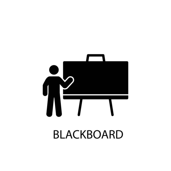 Kara Tahta Simgesinin Llüstrasyon Vektörü Grafiği Sınıf Için Uygun Çalışma — Stok Vektör