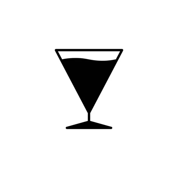 Ilustrační Vektorová Grafika Ikony Vinného Skla Vhodné Pro Pití Alkohol — Stockový vektor