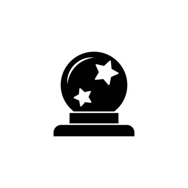 Sihirli top ikonunun illüstrasyon vektörü grafiği. Sihirbaz, servet, kehanet vesaire için uygun..