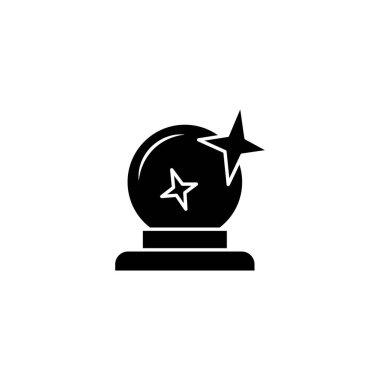 Sihirli top ikonunun illüstrasyon vektörü grafiği. Sihirbaz, servet, kehanet vesaire için uygun..