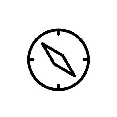 Pusula simgesinin İllüstrasyon Vektörü grafiği. Navigator, yön, yolculuk, GPS vs. için uygun.