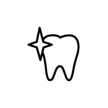 Diş simgesinin İllüstrasyon Vektörü grafiği. Diş hekimi, klinik, sağlık hizmetleri vs. için uygun.