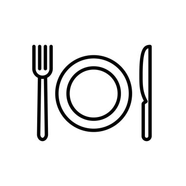 Restoran ikonunun İllüstrasyon Vektörü grafiği. Yemek, yemek, yemek, öğle yemeği vs..