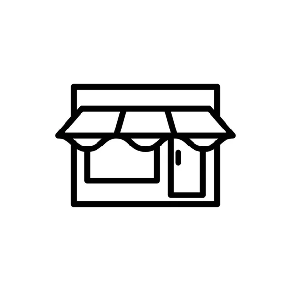 Ilustrační Vektorová Grafika Ikony Commerce Fit Shop Trh Obchod Obchod — Stockový vektor