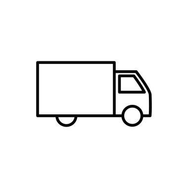 Teslimat simgesinin İmaj Vektörü grafiği. Kurye, nakliye, e-ticaret, düzen vs. için uygun.
