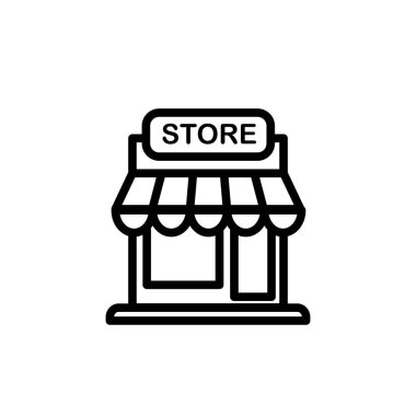 Depolama simgesinin İllüstrasyon Vektörü grafiği. Fit shop, market, business, store vs..
