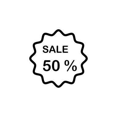 Tanıtım etiketi simgesinin İllüstrasyon Vektörü grafiği. Perakende, satış, mağaza, ticaret, pazarlama vs. için uygun.