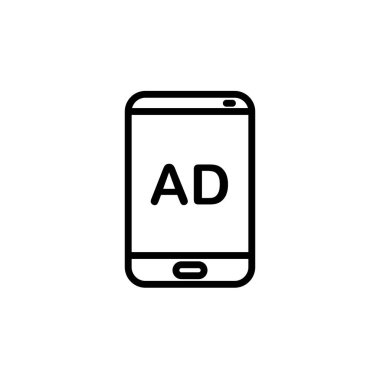 Reklam ikonunun İllüstrasyon Vektörü grafiği. Promosyon, pazarlama, perakende, ticari vb..