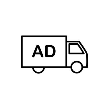 Reklam ikonunun İllüstrasyon Vektörü grafiği. Promosyon, pazarlama, perakende, ticari vb..