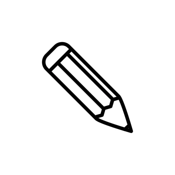 Kalem Simgesinin Llüstrasyon Vektörü Grafiği Eğitim Için Uygun Çizim Araç — Stok Vektör