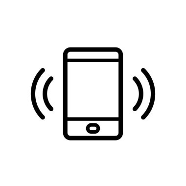 Akıllı telefon simgesinin resimleme vektörü grafiği. İletişim, telefon, iletişim vs. için uygun.