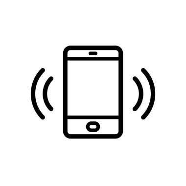 Akıllı telefon simgesinin resimleme vektörü grafiği. İletişim, telefon, iletişim vs. için uygun.
