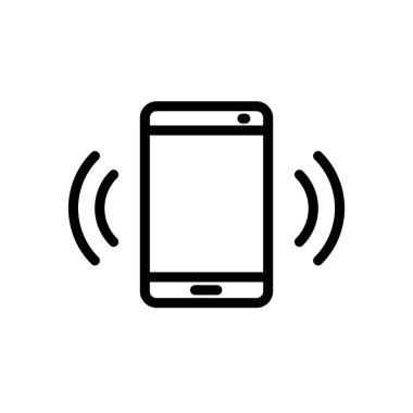 Akıllı telefon simgesinin resimleme vektörü grafiği. İletişim, telefon, iletişim vs. için uygun.