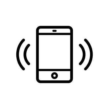 Akıllı telefon simgesinin resimleme vektörü grafiği. İletişim, telefon, iletişim vs. için uygun.
