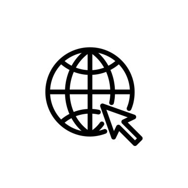 Dünya ikonunun İmaj Vektörü grafiği. Dünya, seyahat, ağ, navigasyon, lojistik vs. için uygun.