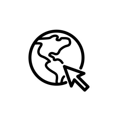 Dünya ikonunun İmaj Vektörü grafiği. Dünya, seyahat, ağ, navigasyon, lojistik vs. için uygun.