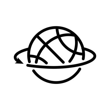 Dünya ikonunun İmaj Vektörü grafiği. Dünya, seyahat, ağ, navigasyon, lojistik vs. için uygun.