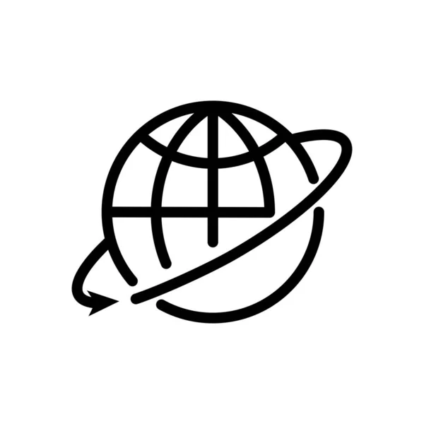 Illusztrációs Vektor Grafikus Gömb Ikon Világhoz Utazáshoz Hálózatépítéshez Navigációhoz Logisztikához — Stock Vector