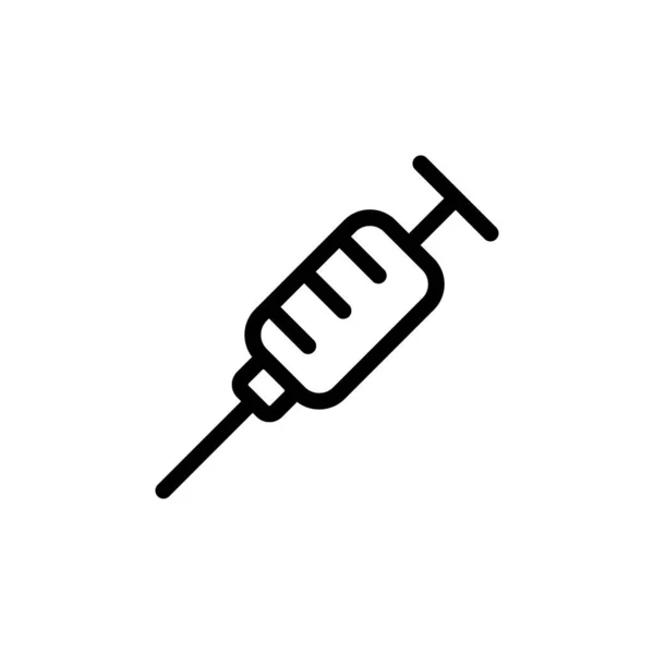 Illustratie Vectorafbeelding Van Het Injectiepictogram Geschikt Voor Medisch Vaccinatie Ziekenhuis — Stockvector