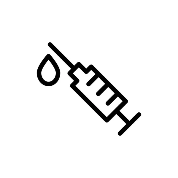Ilustración Vector Gráfico Del Icono Jeringa Apto Para Médicos Vacunas — Archivo Imágenes Vectoriales